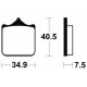 Plaquettes de frein TECNIUM MF262 APRILIA RSV1000 02-03 / RSV1000 R 01-08 / RSV1000 R FACTORY 04-08 (Avant)