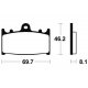 Plaquettes de frein TECNIUM MF131 SUZUKI GSR 600 06-10 (Avant)