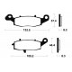 Plaquettes de frein TECNIUM MF204 KAWASAKI KLV 1000 04-06 (Avant gauche)