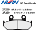 Plaquettes de frein NISSIN 2P-220NS HONDA CBR1000 F 87-88 (Avant)