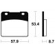 Plaquettes de frein TECNIUM MF77 SUZUKI VS600 GL INTRUDER 97-05 (Avant)