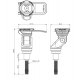 Support de smartphone moto à tige filetée QUAD LOCK Pro