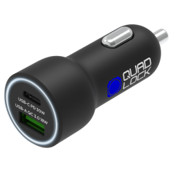 Chargeur allume-cigare QUAD LOCK double USB (C+A) 48W